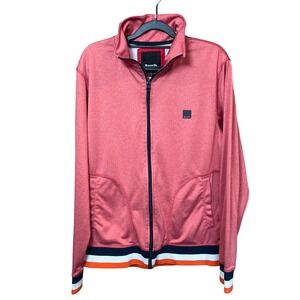 Bench Urbanwear Men's Track Jacket Red Heather Zip Up Athletic Size L